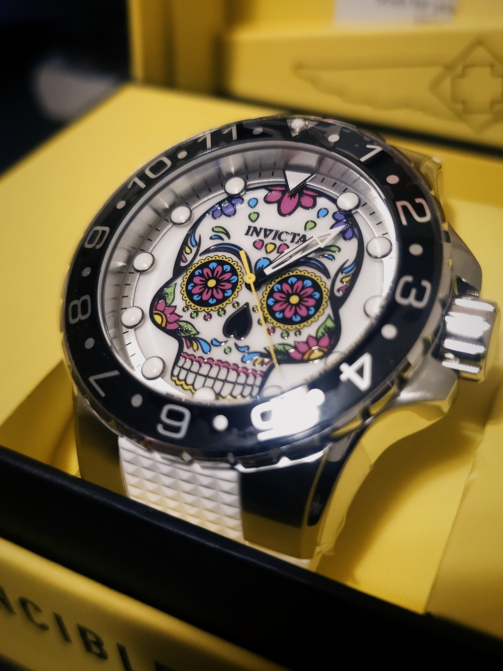 36853 - Invicta Aviator Dia De Los Muertos Men's Watch w/ Mother of Pearl Dial -